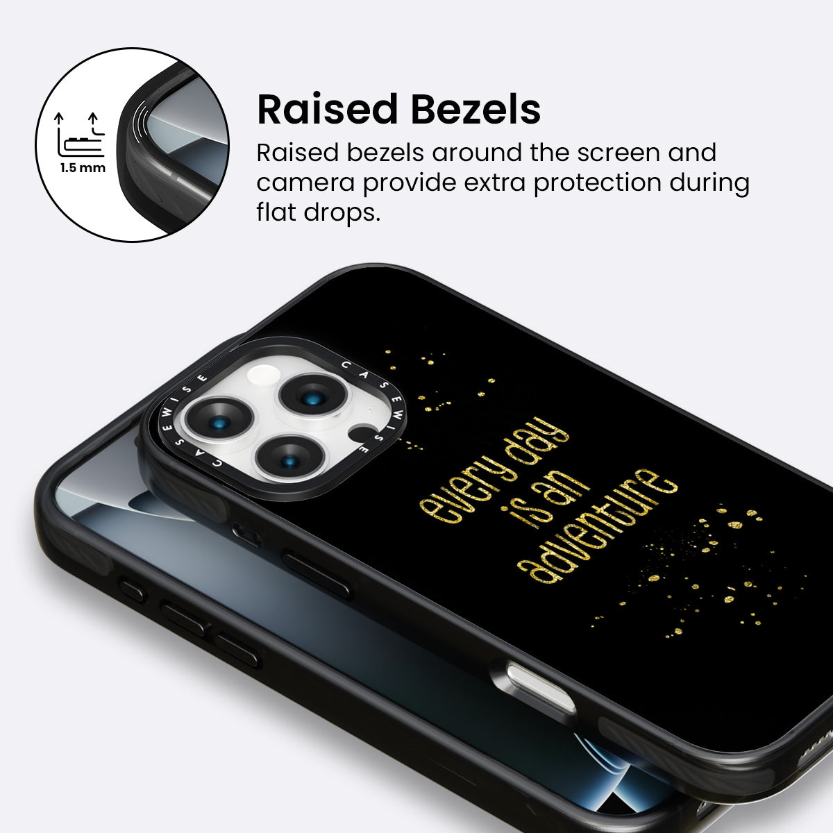 TEXT ART GOLD Every day is an adventure - Case