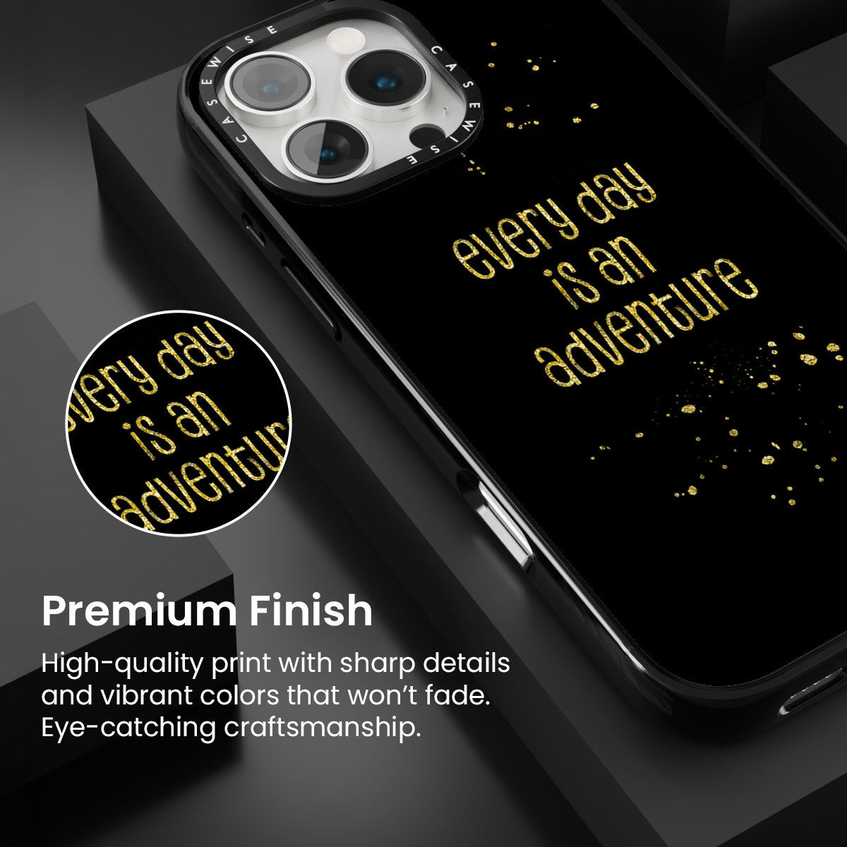 TEXT ART GOLD Every day is an adventure - Case