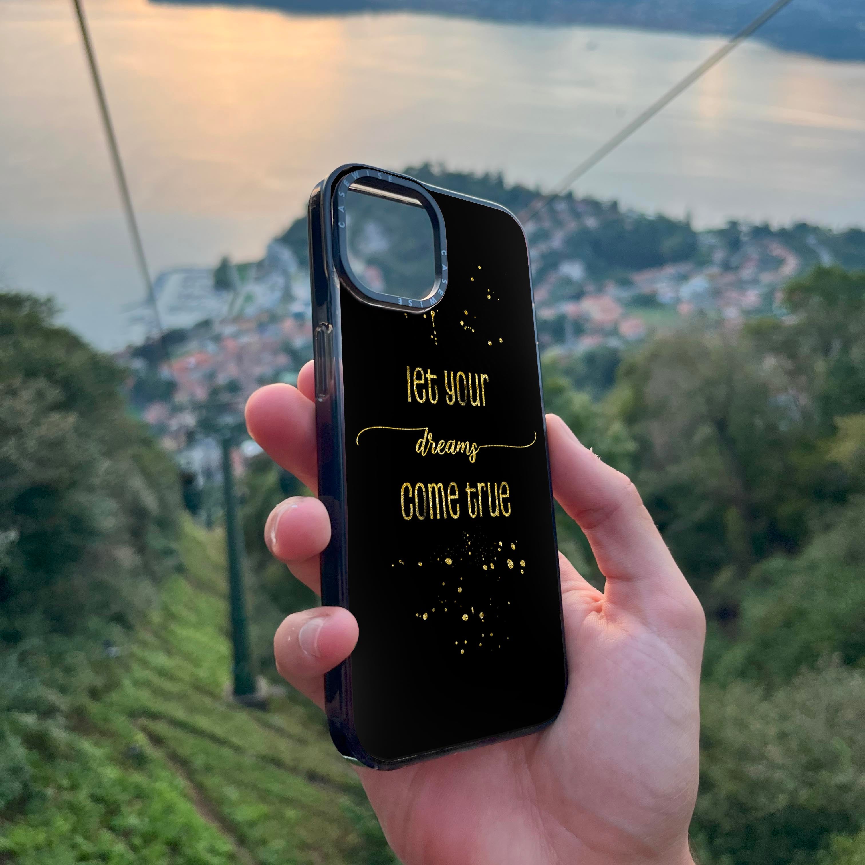 TEXT ART GOLD Let your dreams come true - Case