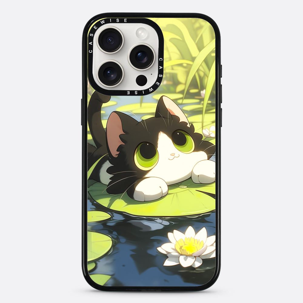 Lovely Green Cat on SeaRose - Case