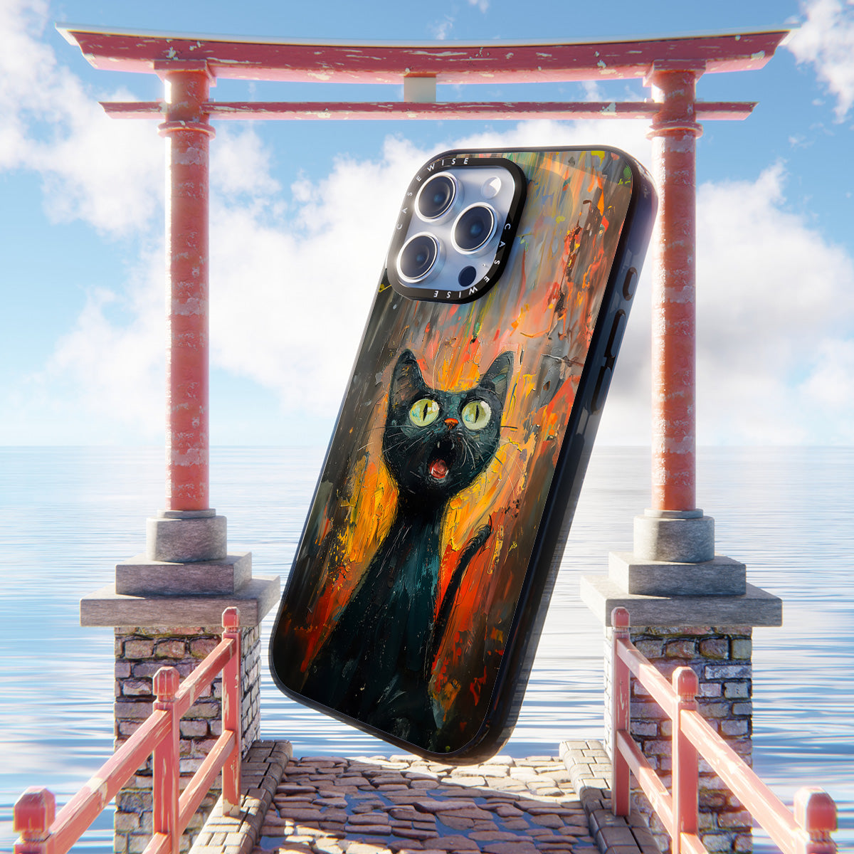 Black Screaming Cat - Case