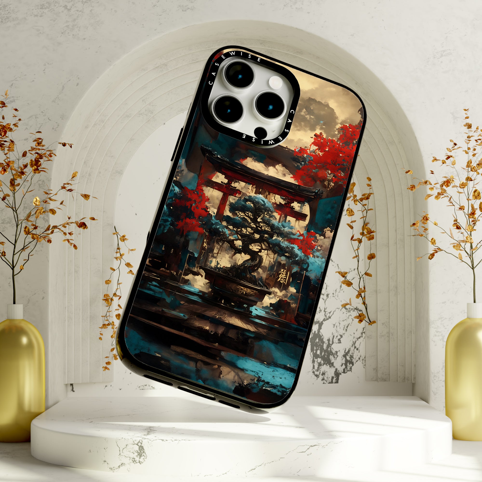 Blue Bonsai Torii Gate - Case