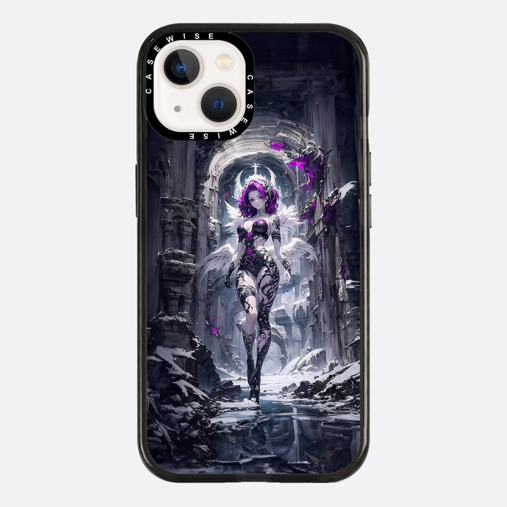 Lady in Purple White Dress - Case