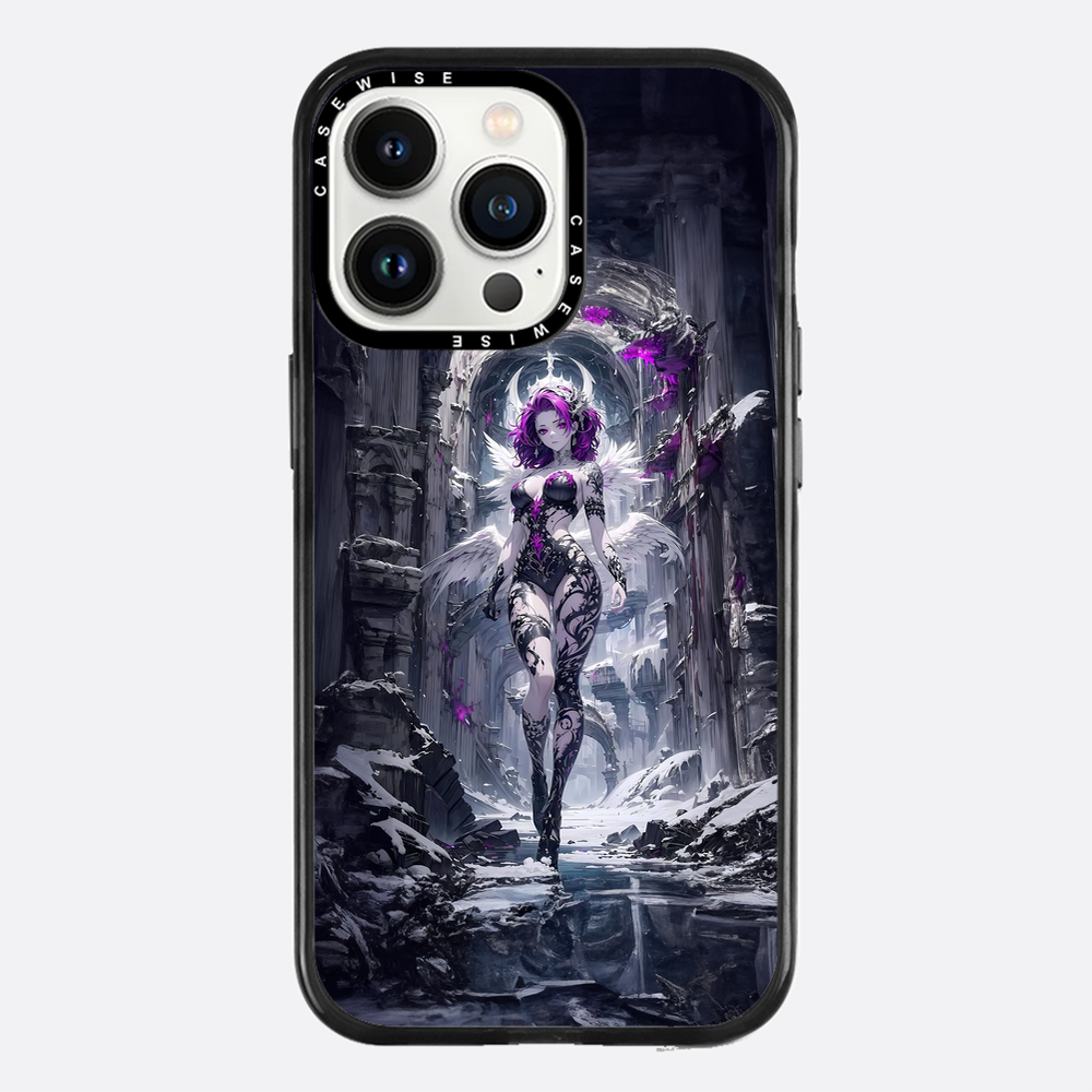 Lady in Purple White Dress - Case