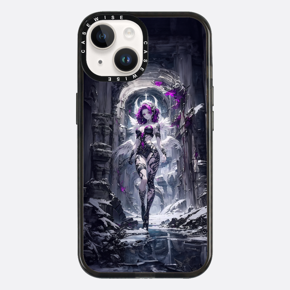 Lady in Purple White Dress - Case