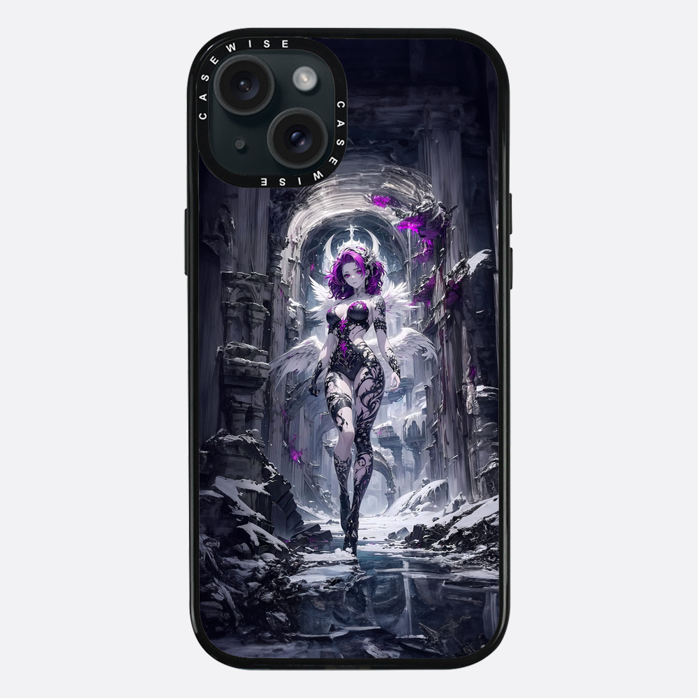 Lady in Purple White Dress - Case