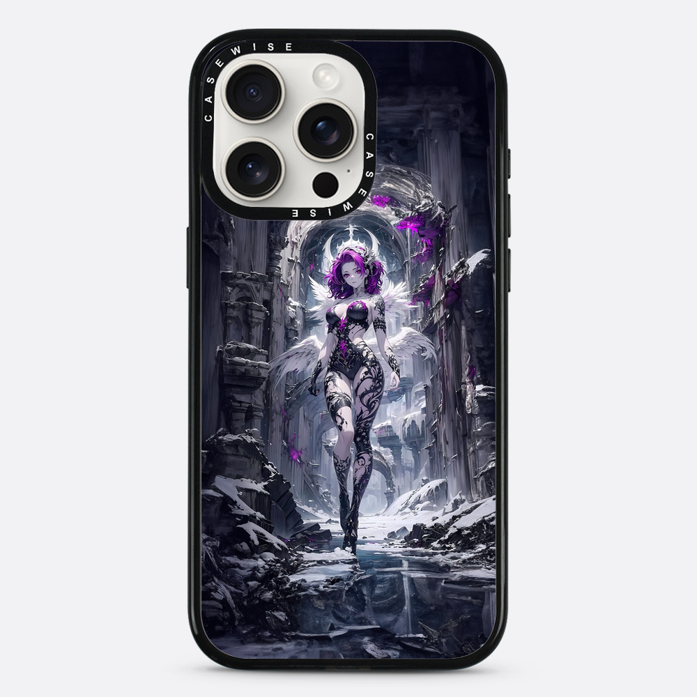 Lady in Purple White Dress - Case