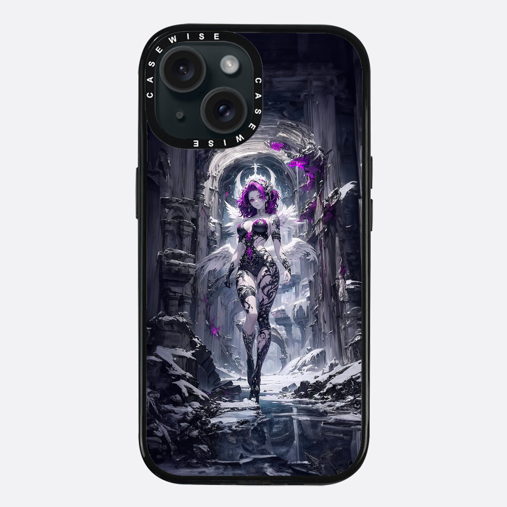Lady in Purple White Dress - Case