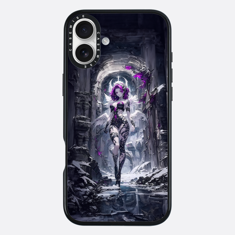 Lady in Purple White Dress - Case