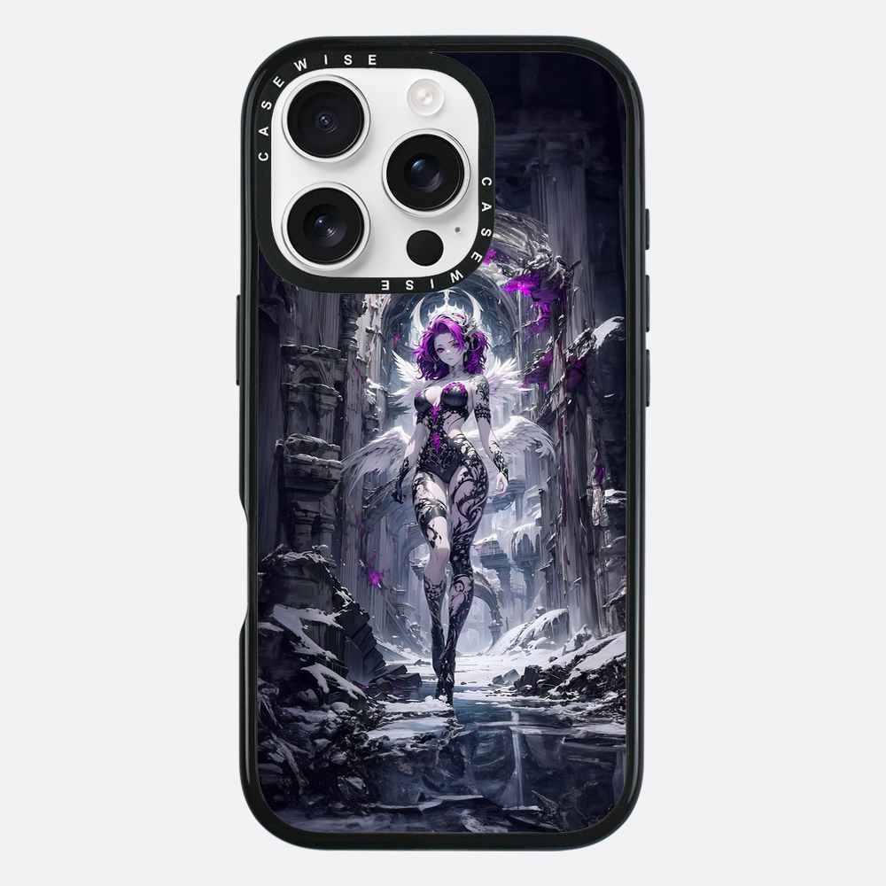 Lady in Purple White Dress - Case