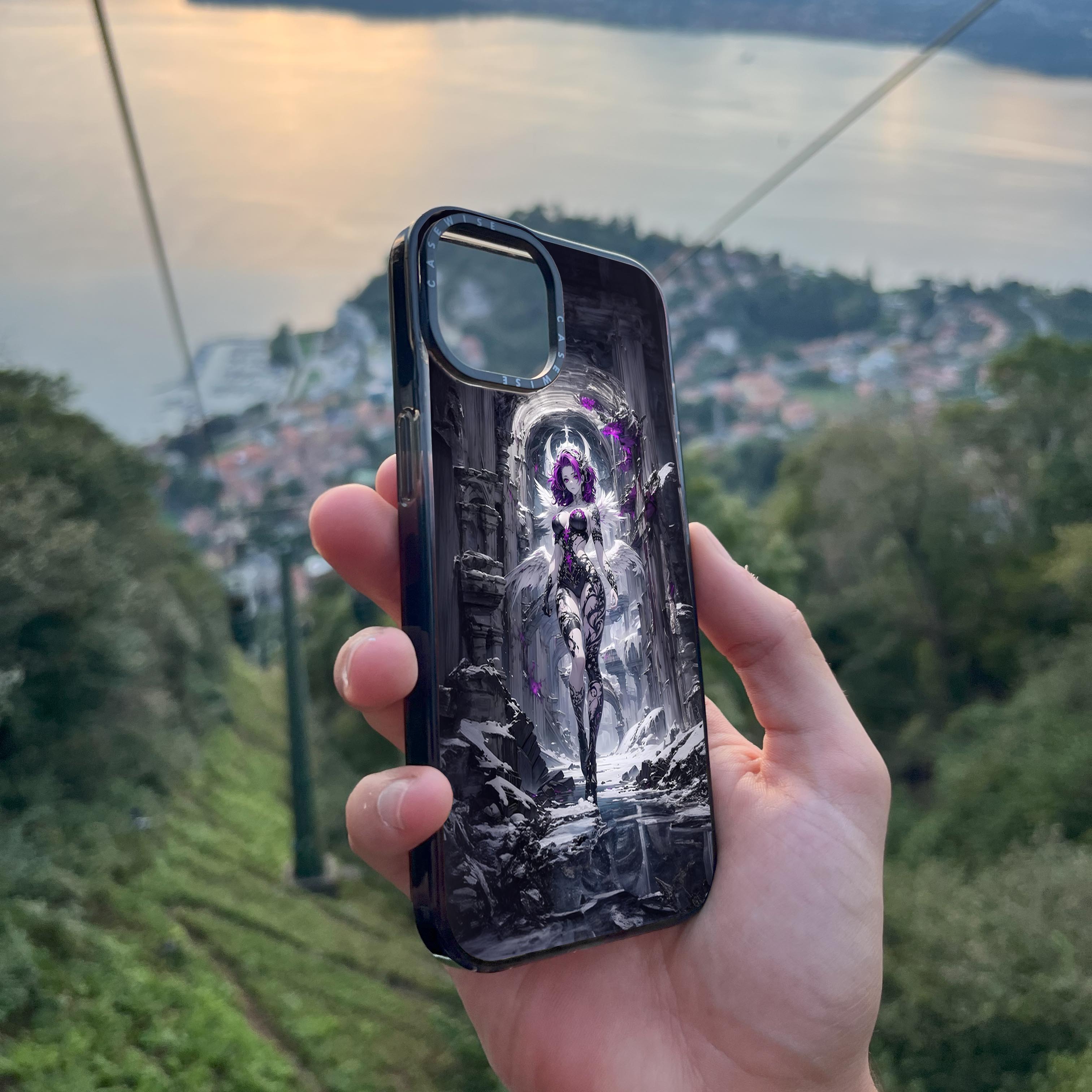Lady in Purple White Dress - Case