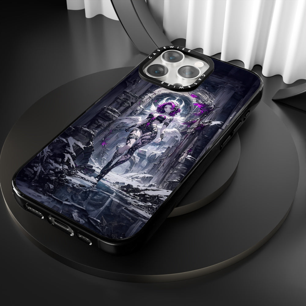 Lady in Purple White Dress - Case