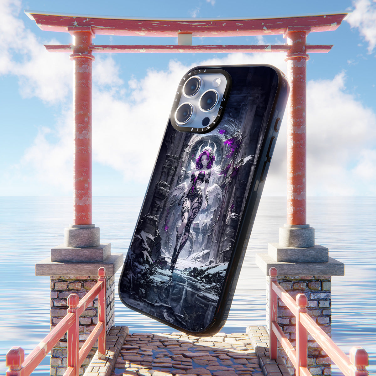 Lady in Purple White Dress - Case