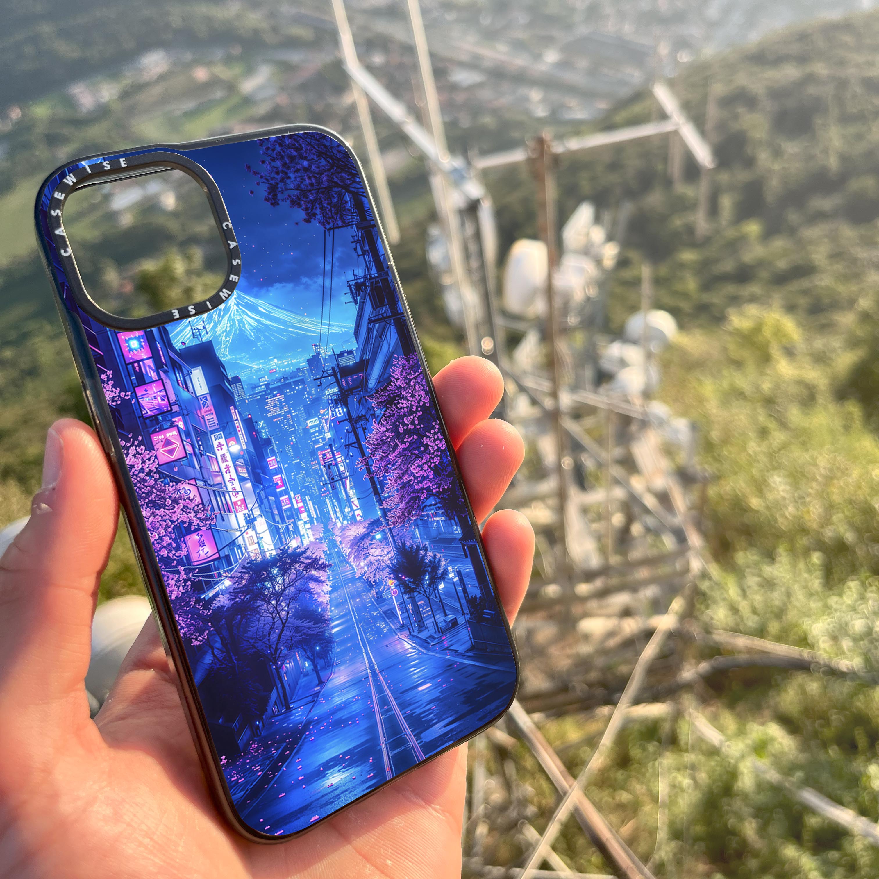 Futuristic Fuji Neon Bloom - Case