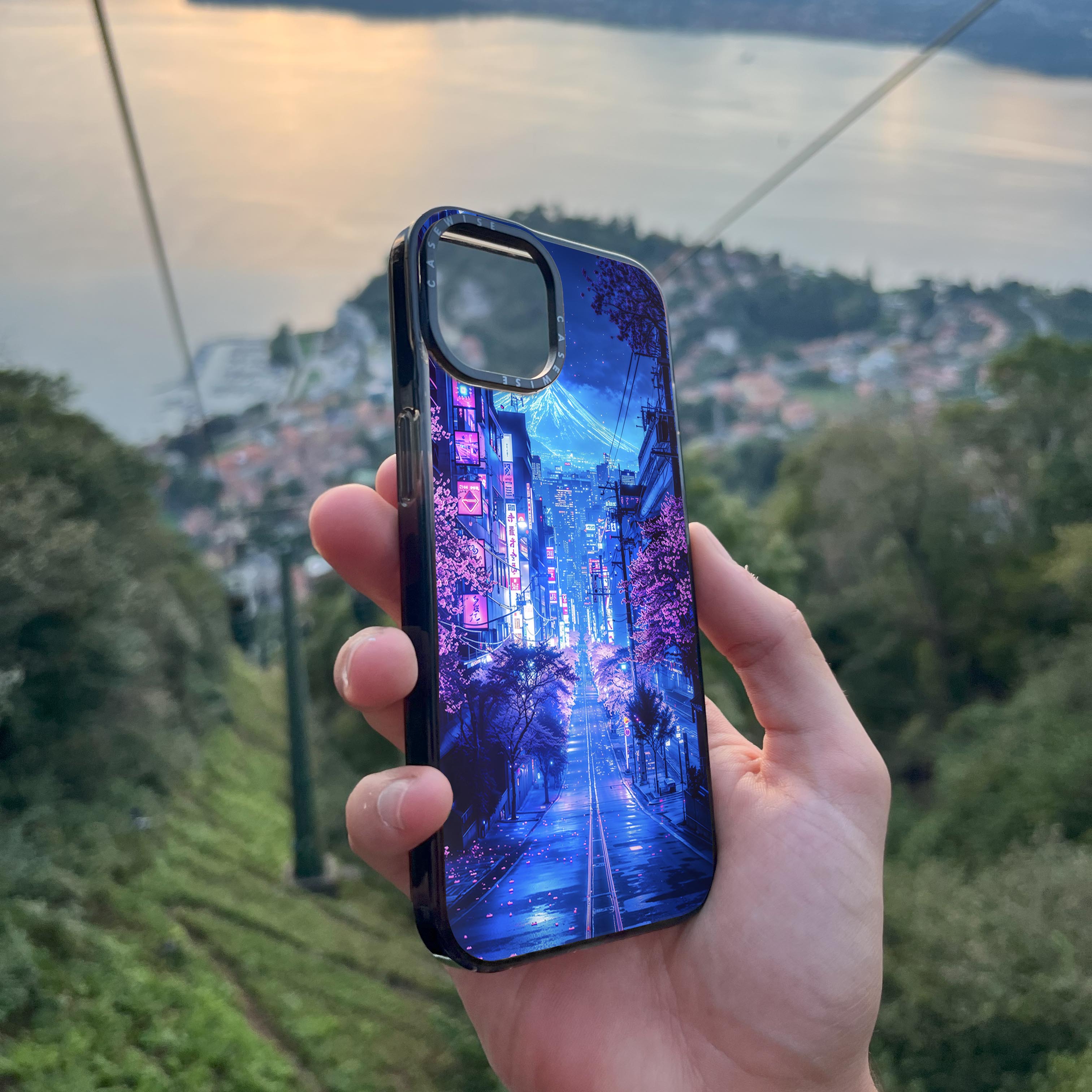 Futuristic Fuji Neon Bloom - Case