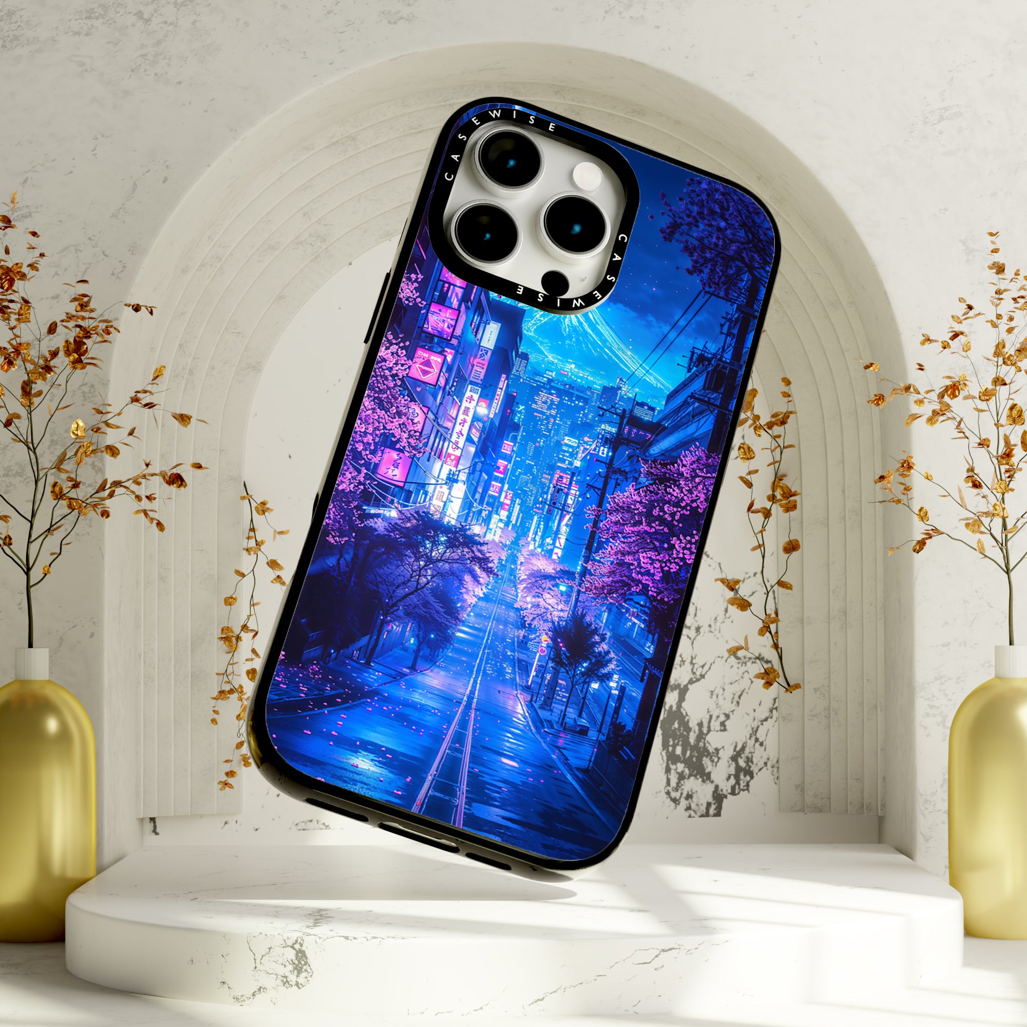 Futuristic Fuji Neon Bloom - Case