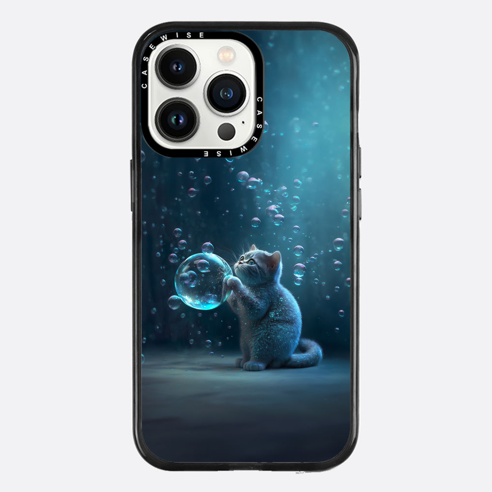 Blue Bubble Cat - Case