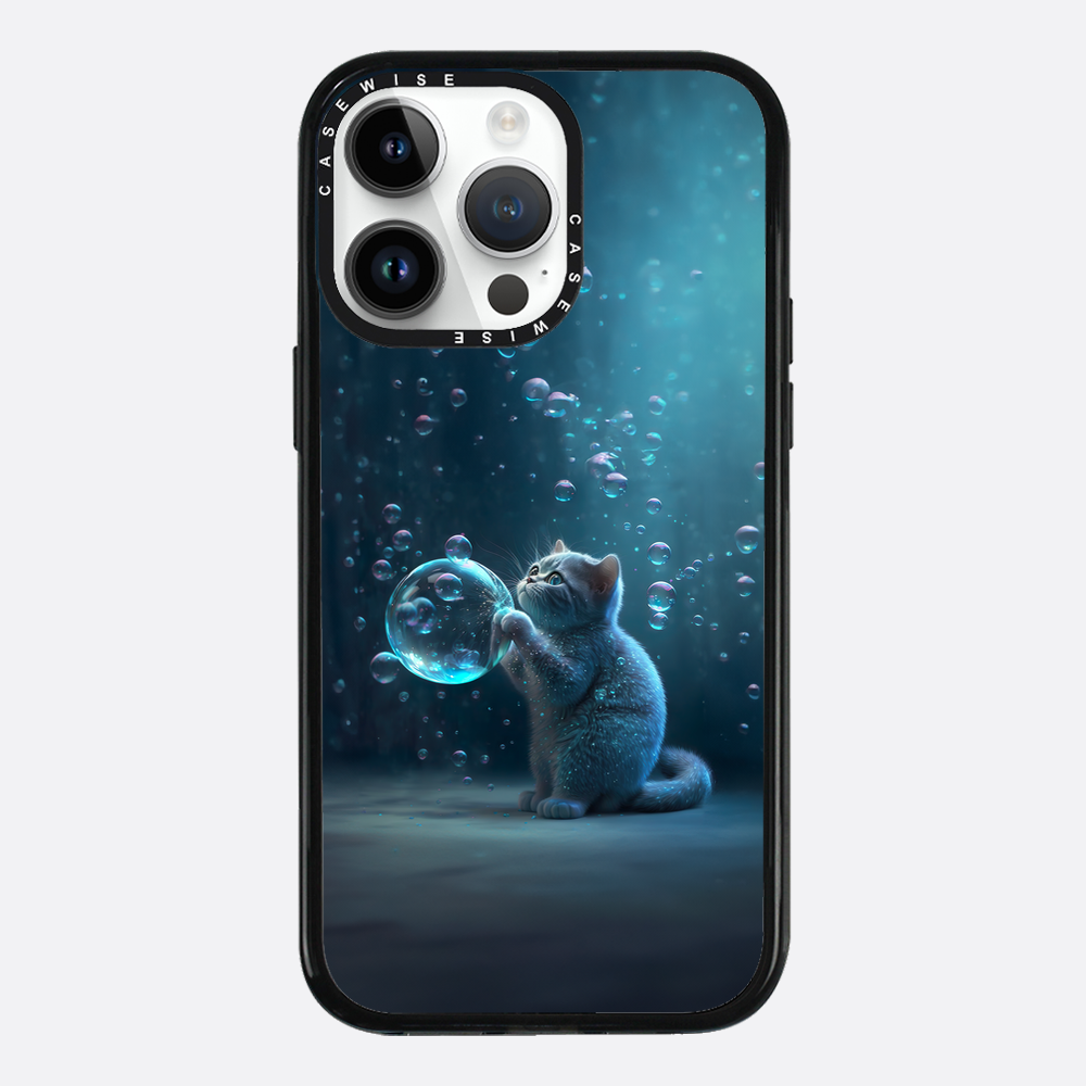 Blue Bubble Cat - Case