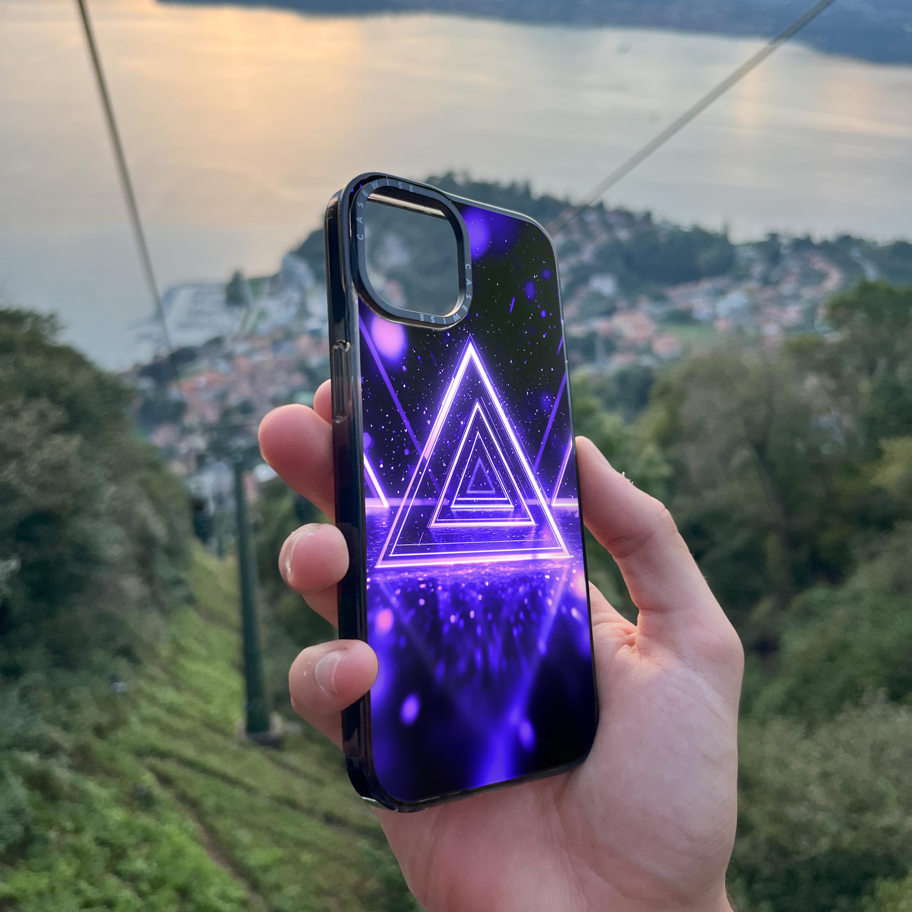 Mystical Symbol Triangles Violet - Case