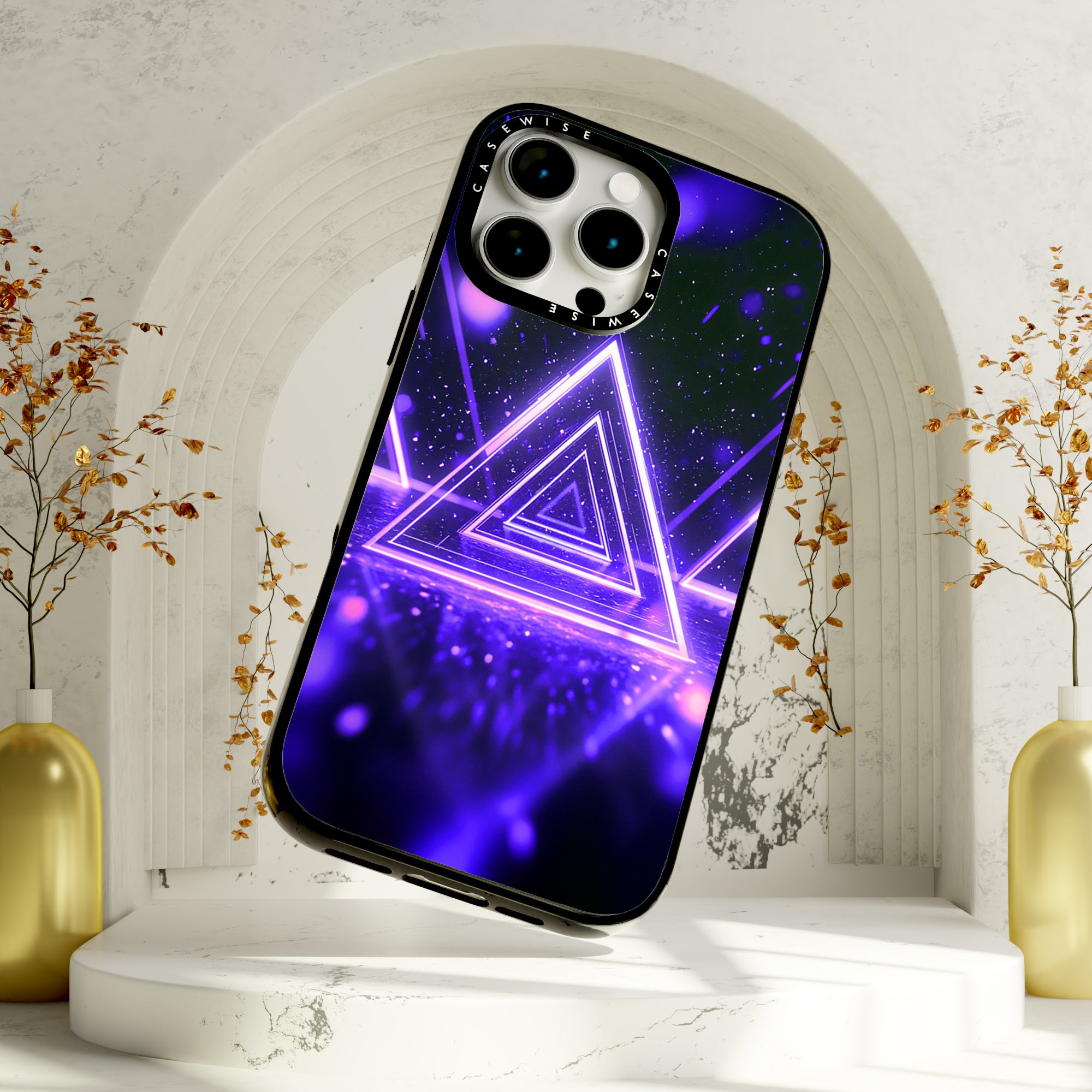 Mystical Symbol Triangles Violet - Case