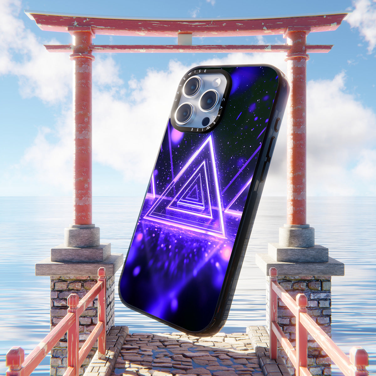 Mystical Symbol Triangles Violet - Case
