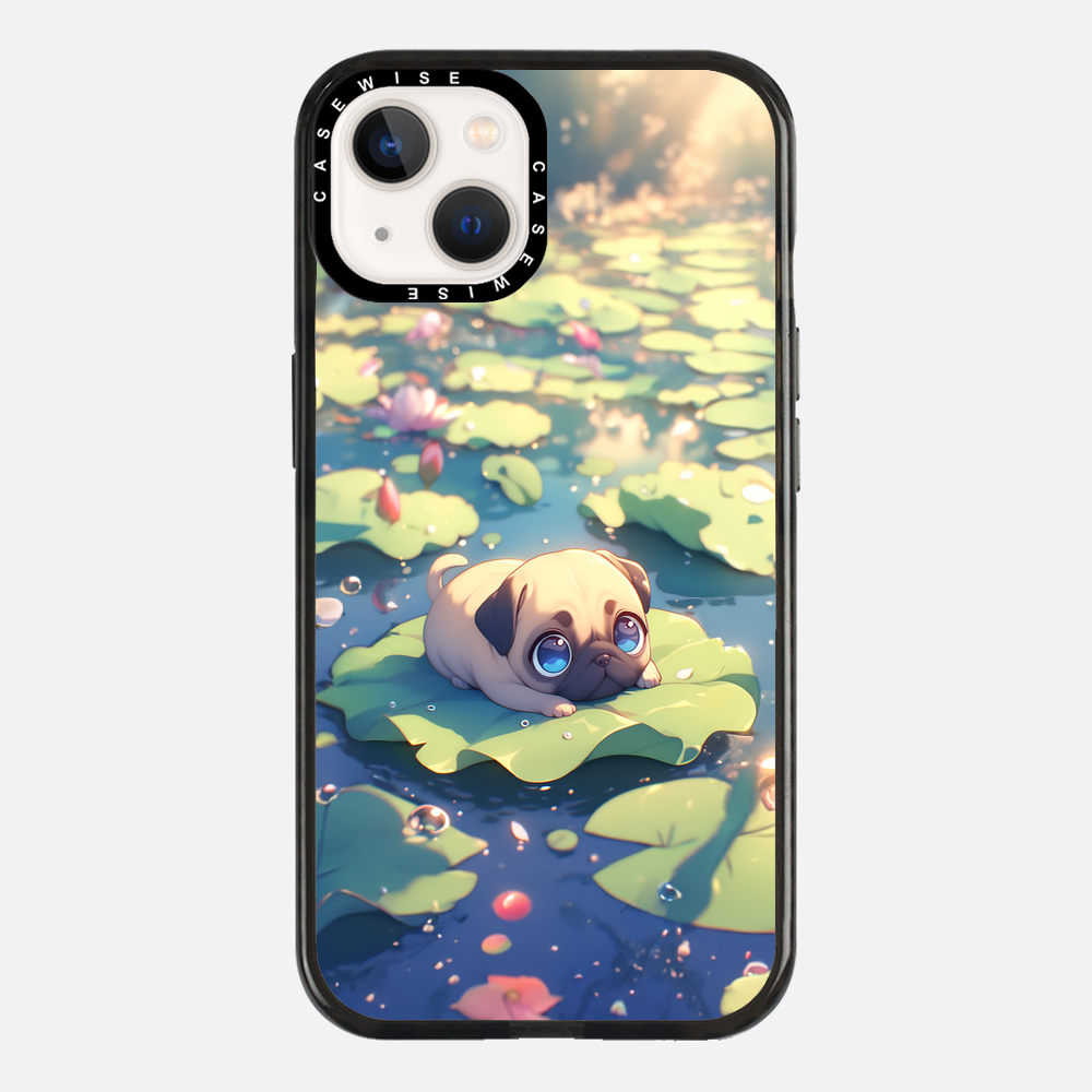 Cute Pug on Sea Rose - Case