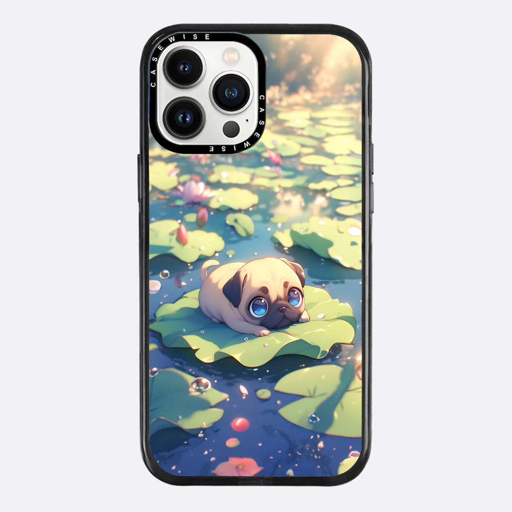 Cute Pug on Sea Rose - Case