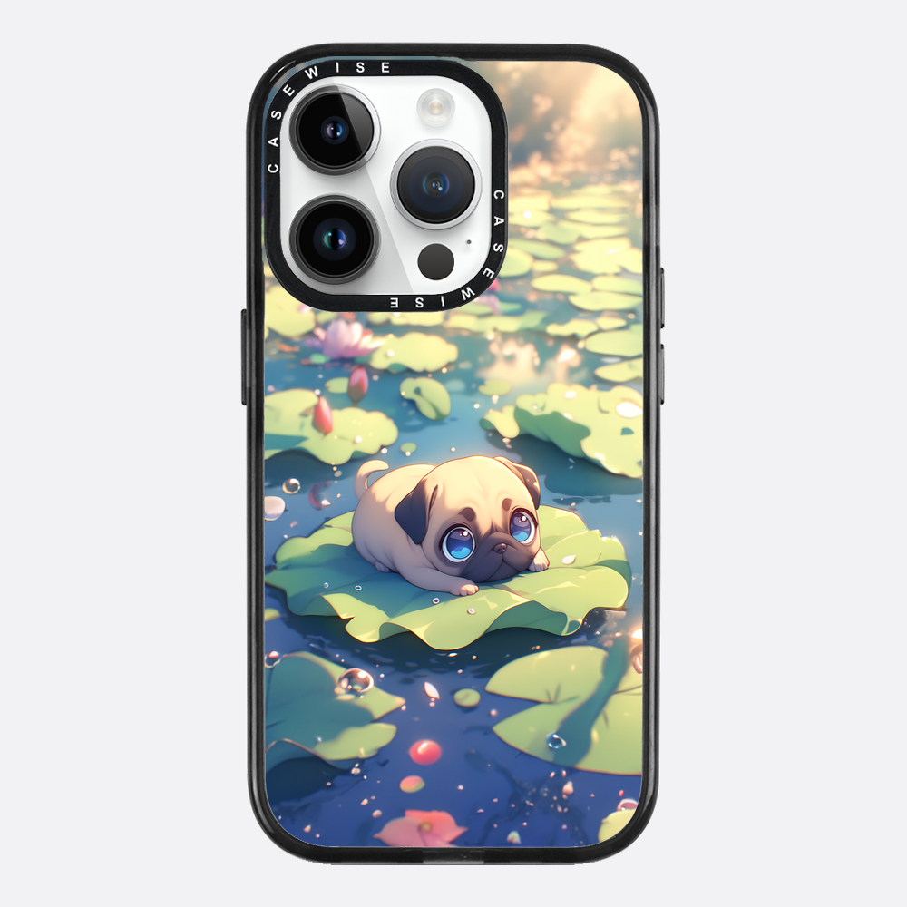 Cute Pug on Sea Rose - Case
