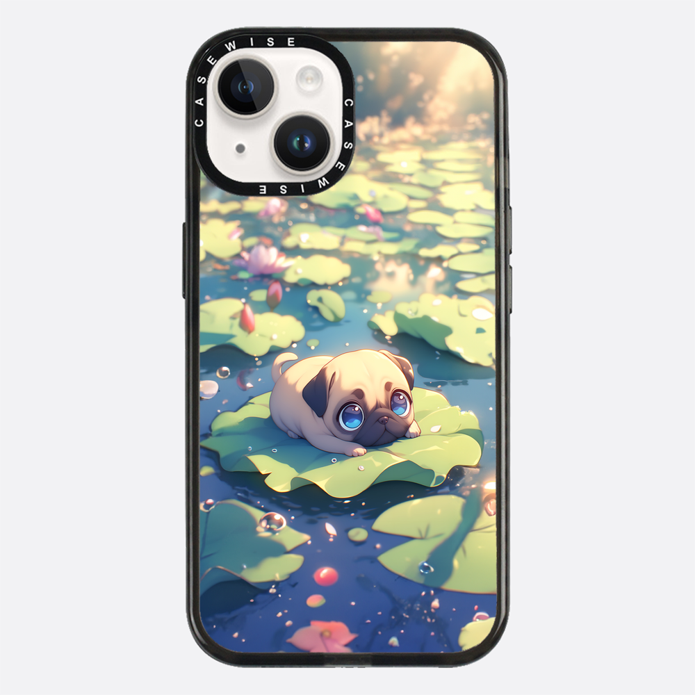 Cute Pug on Sea Rose - Case
