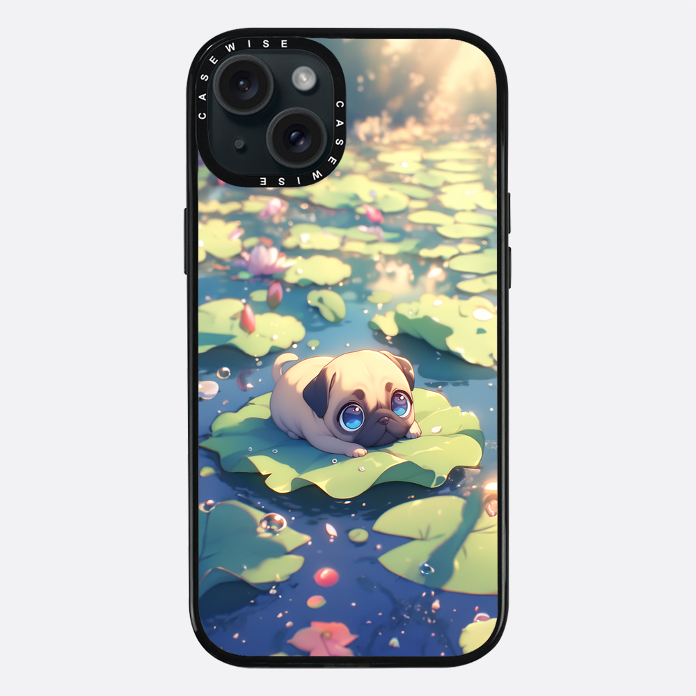 Cute Pug on Sea Rose - Case