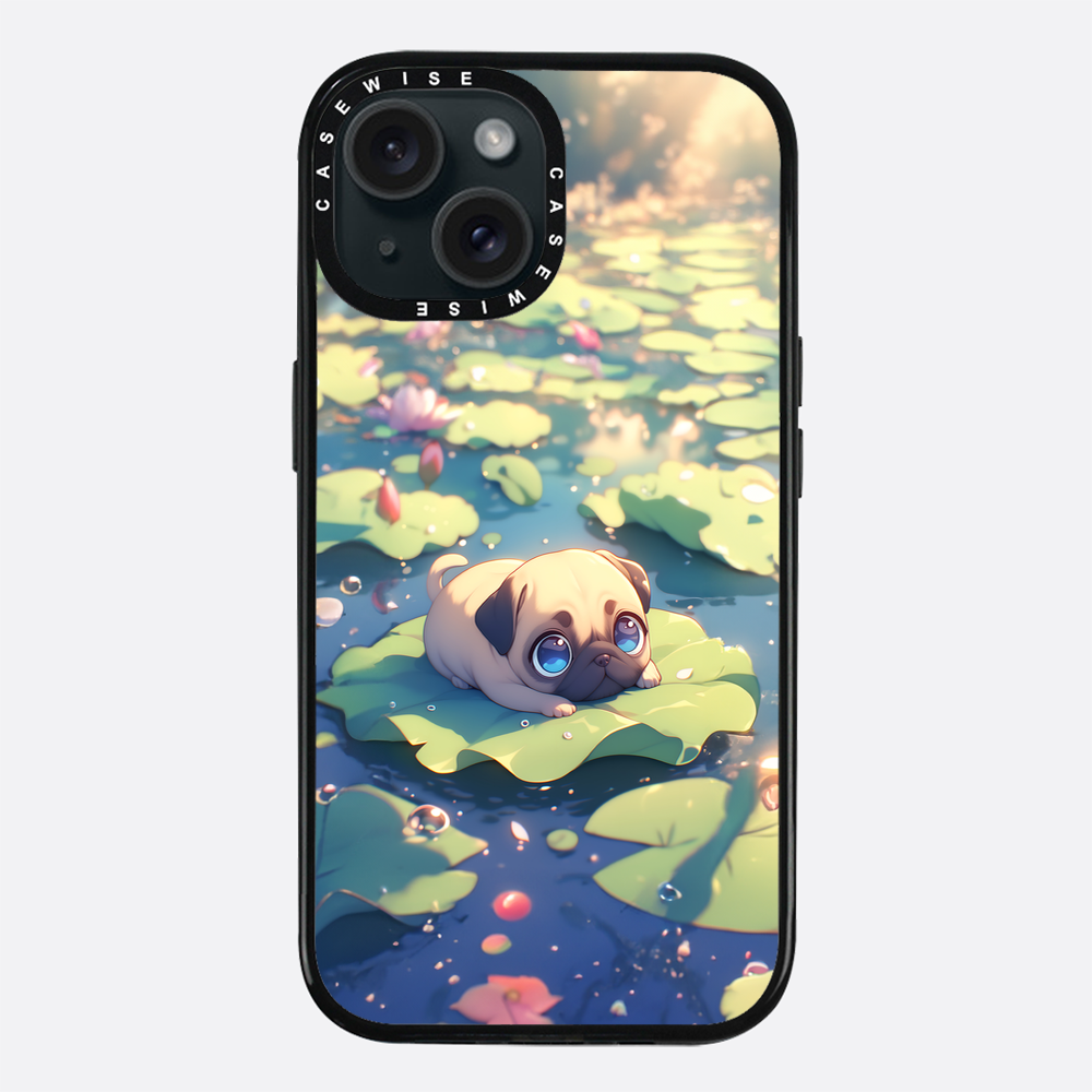 Cute Pug on Sea Rose - Case