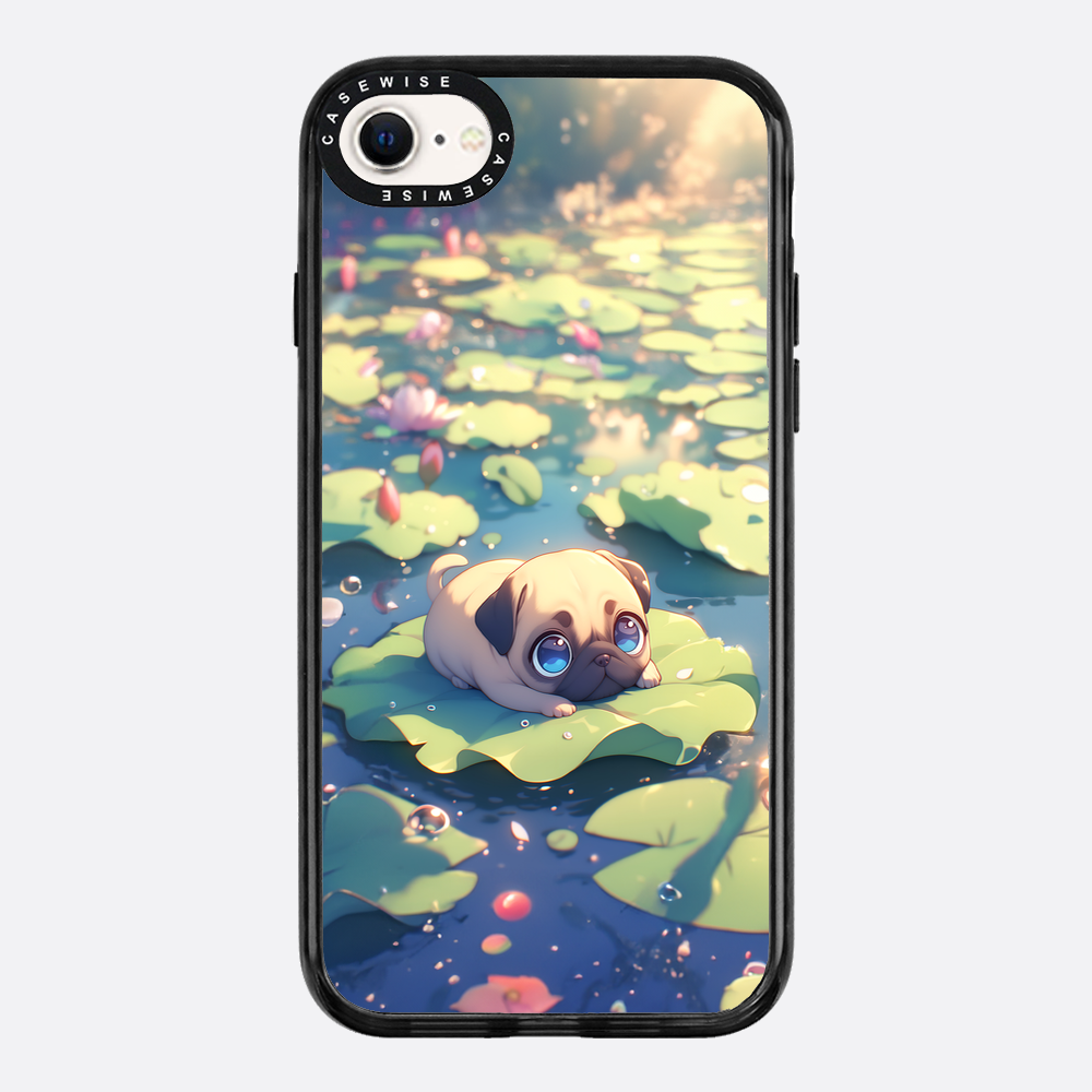 Cute Pug on Sea Rose - Case