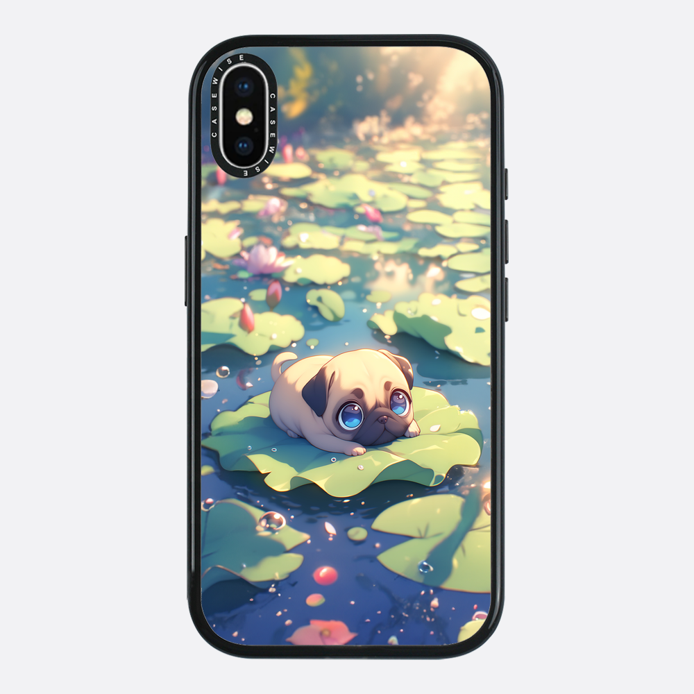 Cute Pug on Sea Rose - Case