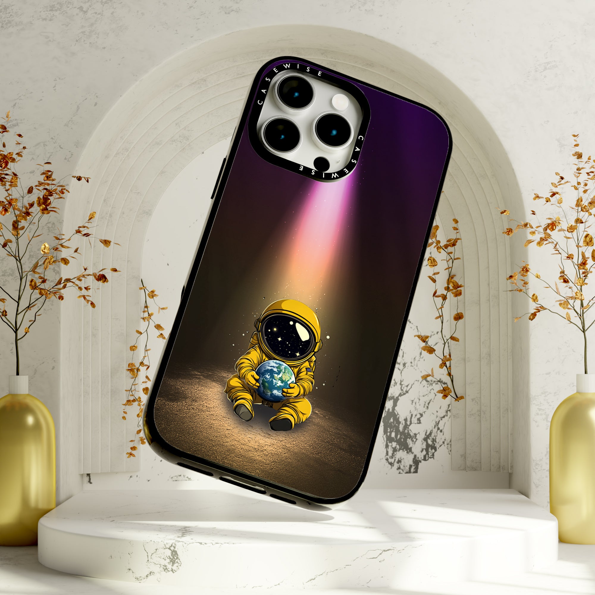 Light Astronaut Holding Earth Funny - Case