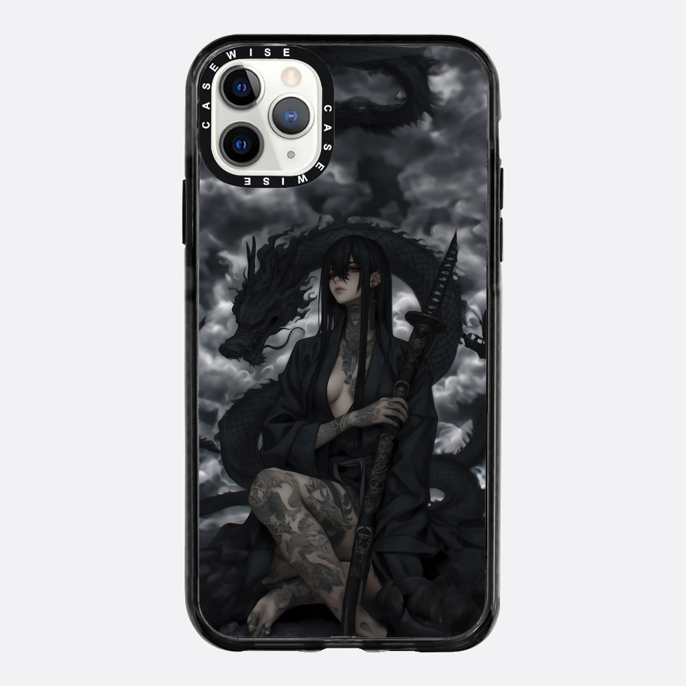 Gothic Black Inked Shadow Girl - Case