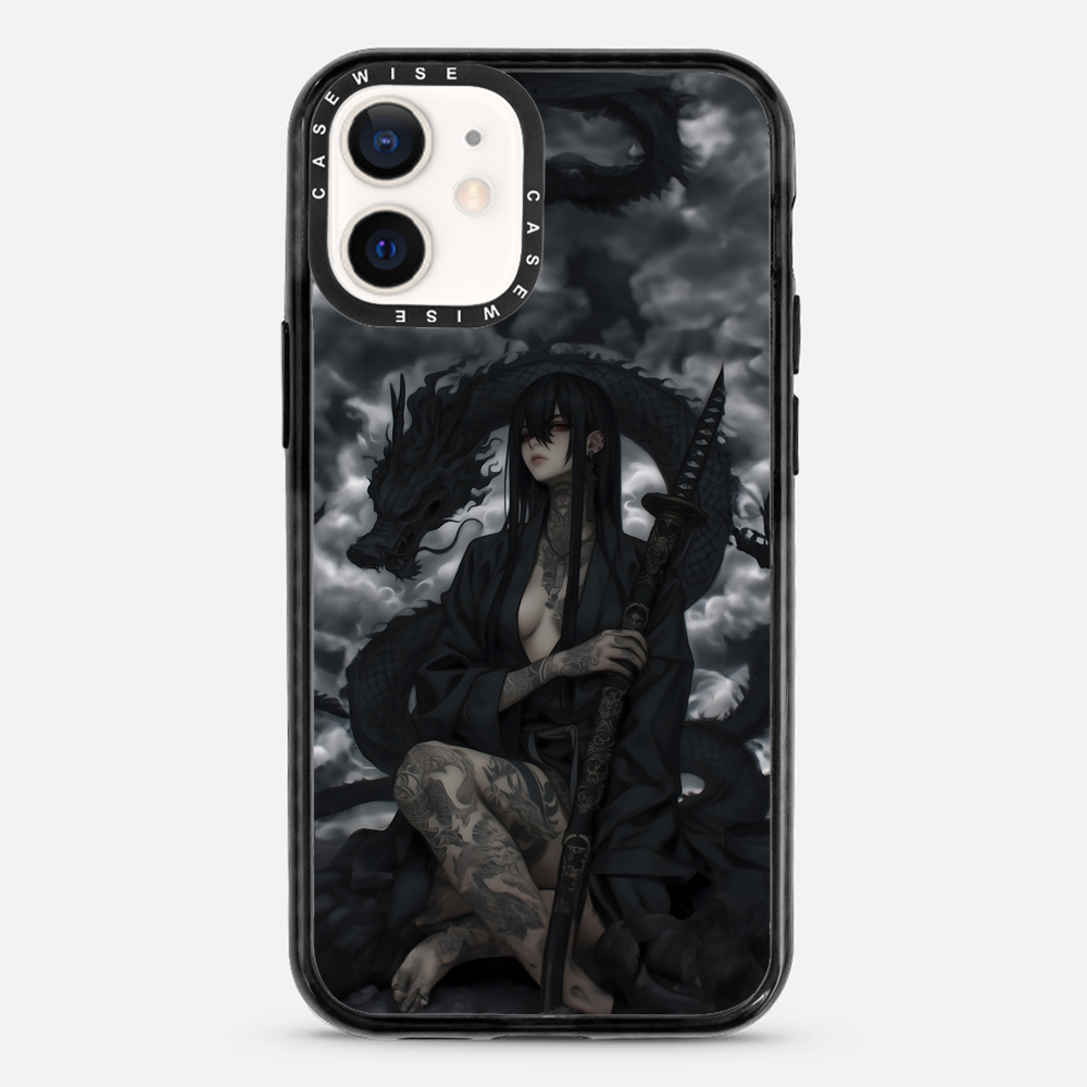 Gothic Black Inked Shadow Girl - Case