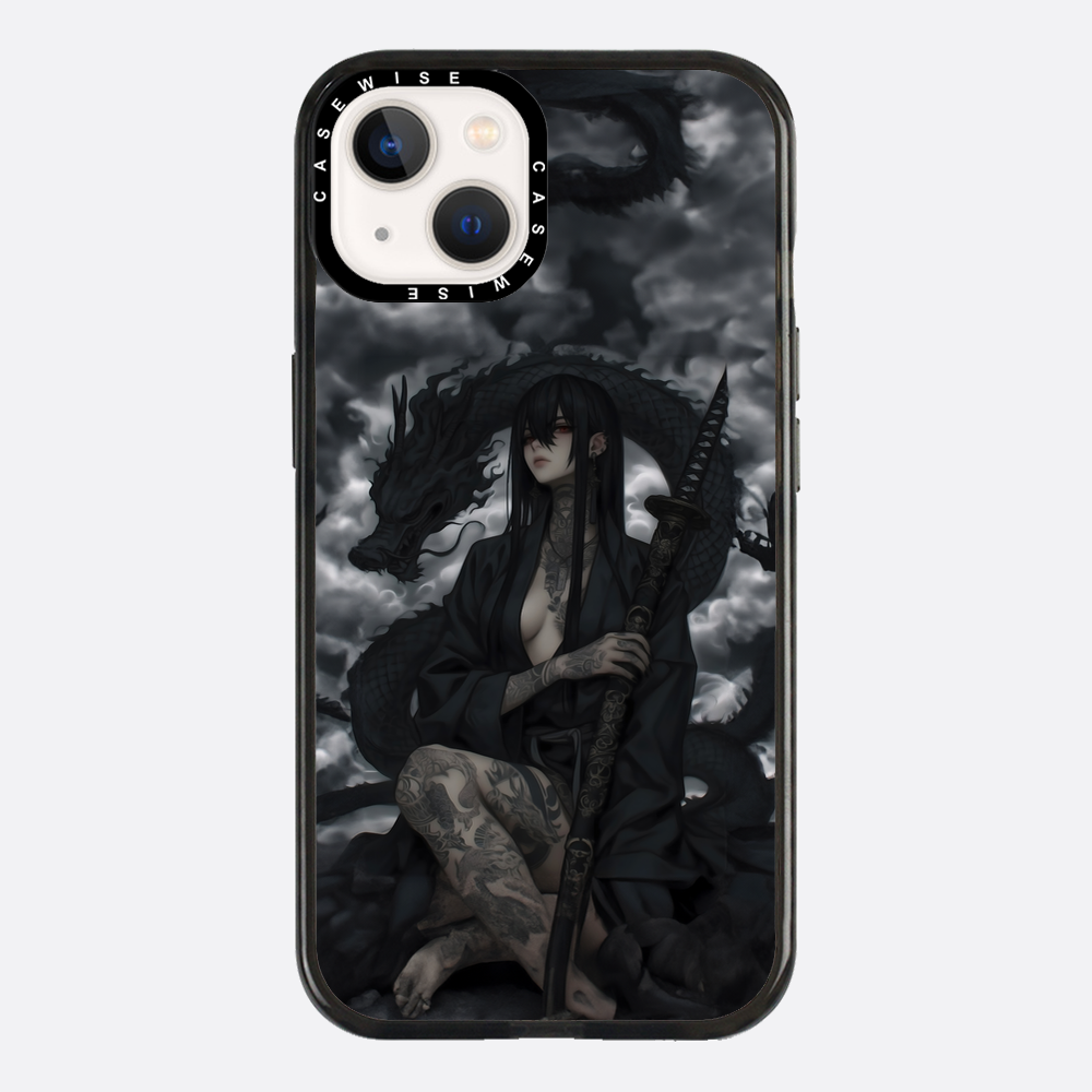 Gothic Black Inked Shadow Girl - Case