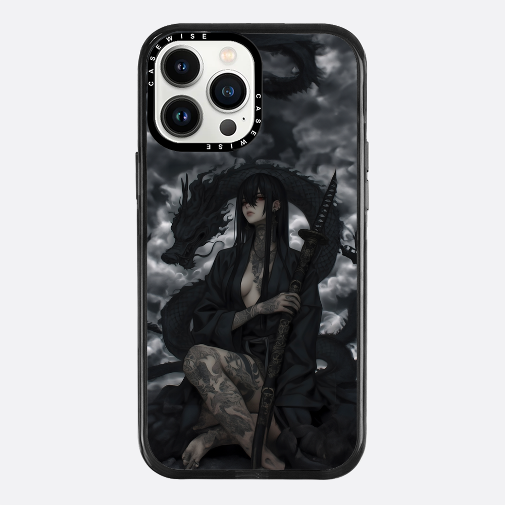 Gothic Black Inked Shadow Girl - Case