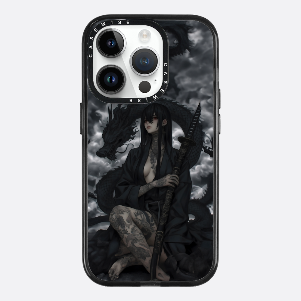 Gothic Black Inked Shadow Girl - Case