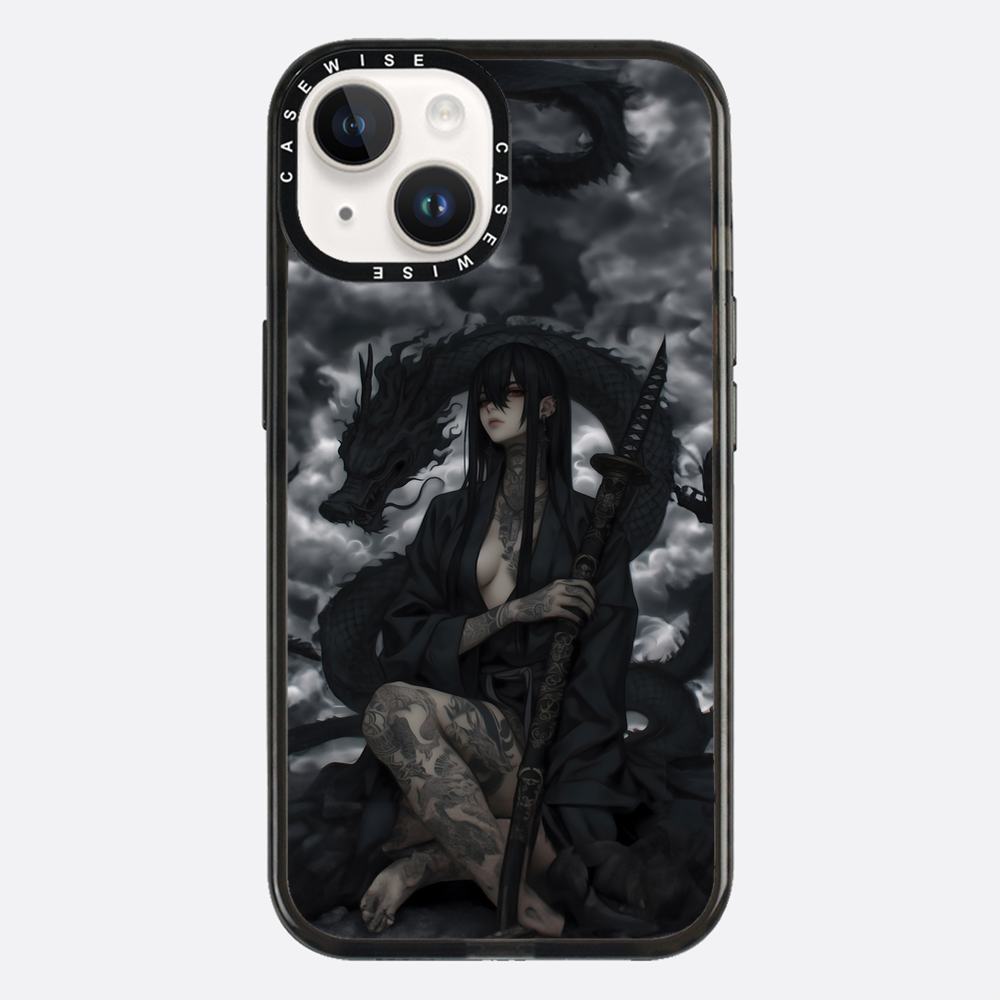 Gothic Black Inked Shadow Girl - Case