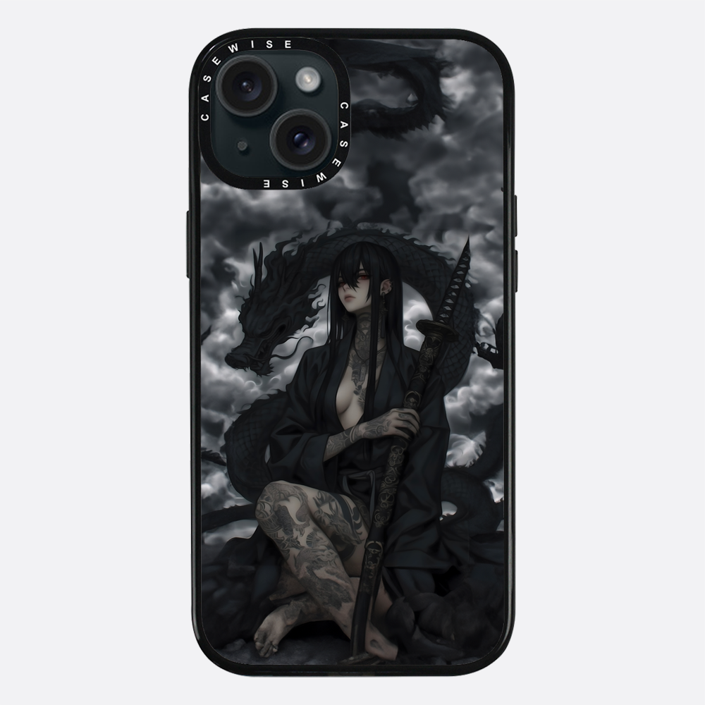 Gothic Black Inked Shadow Girl - Case
