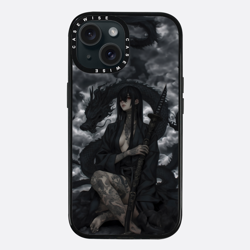 Gothic Black Inked Shadow Girl - Case