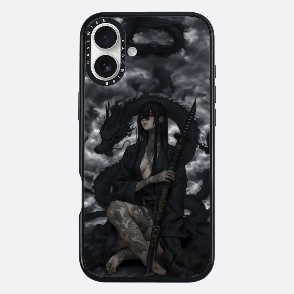 Gothic Black Inked Shadow Girl - Case