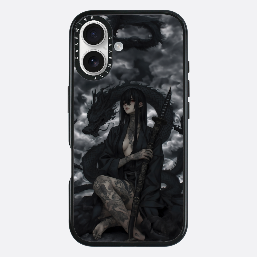 Gothic Black Inked Shadow Girl - Case