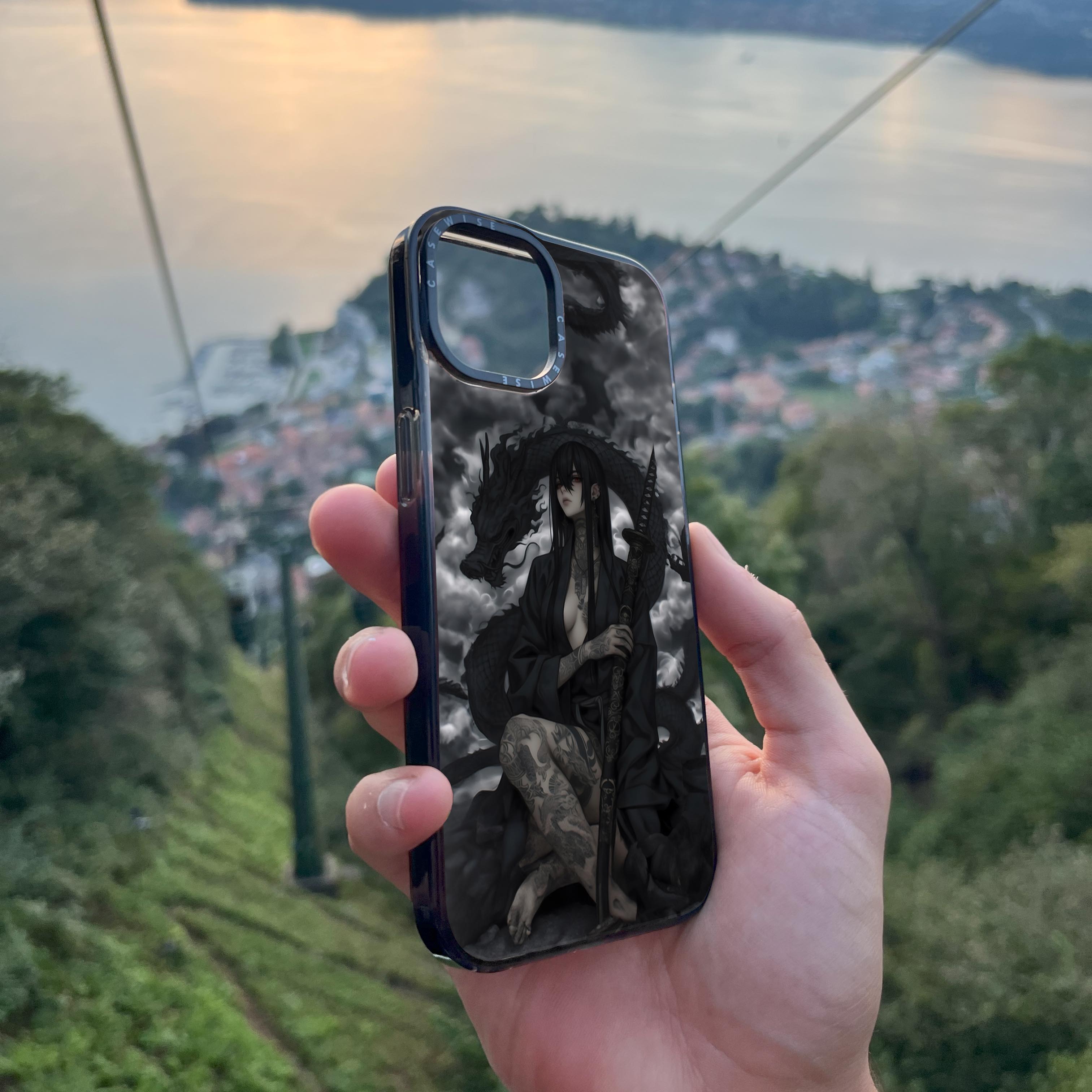 Gothic Black Inked Shadow Girl - Case