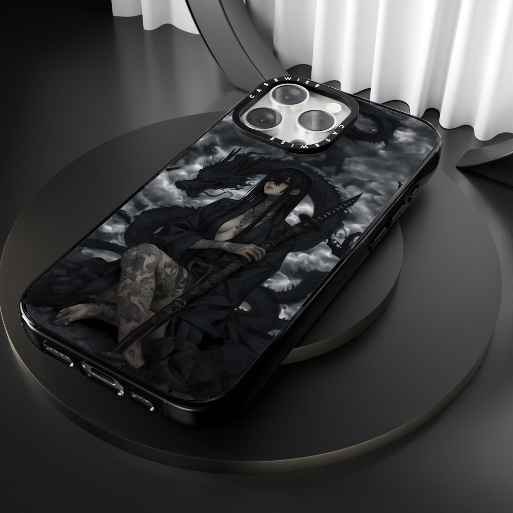 Gothic Black Inked Shadow Girl - Case
