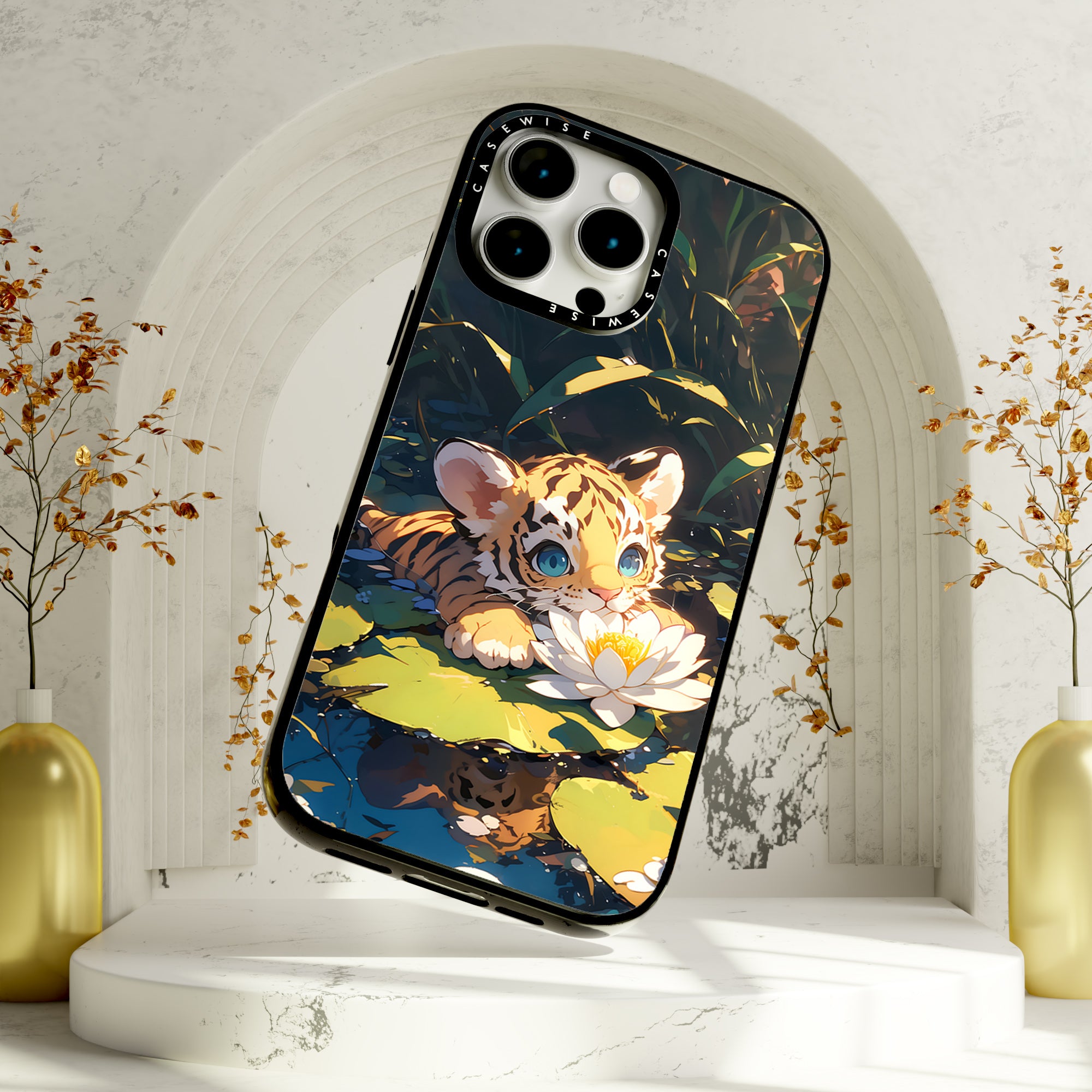 Sweet Anime Tiger Sea Rose - Case