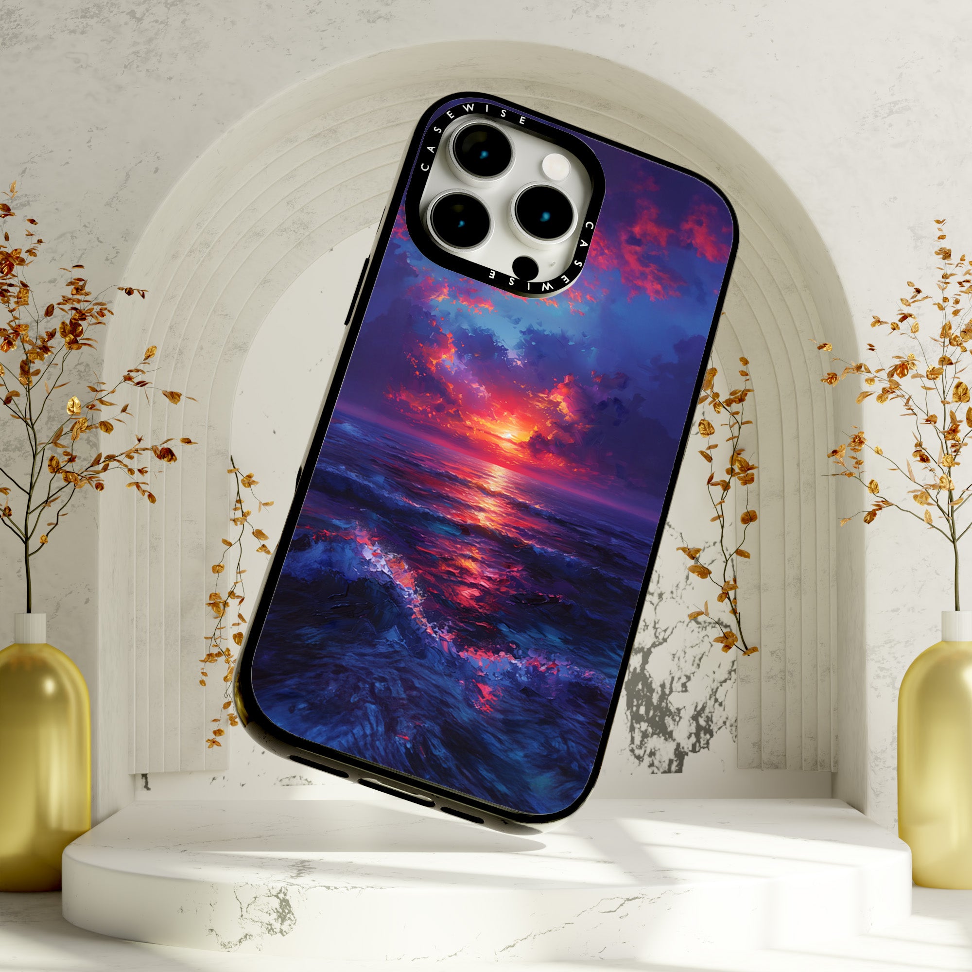 Midnight Sunset Ocean - Case