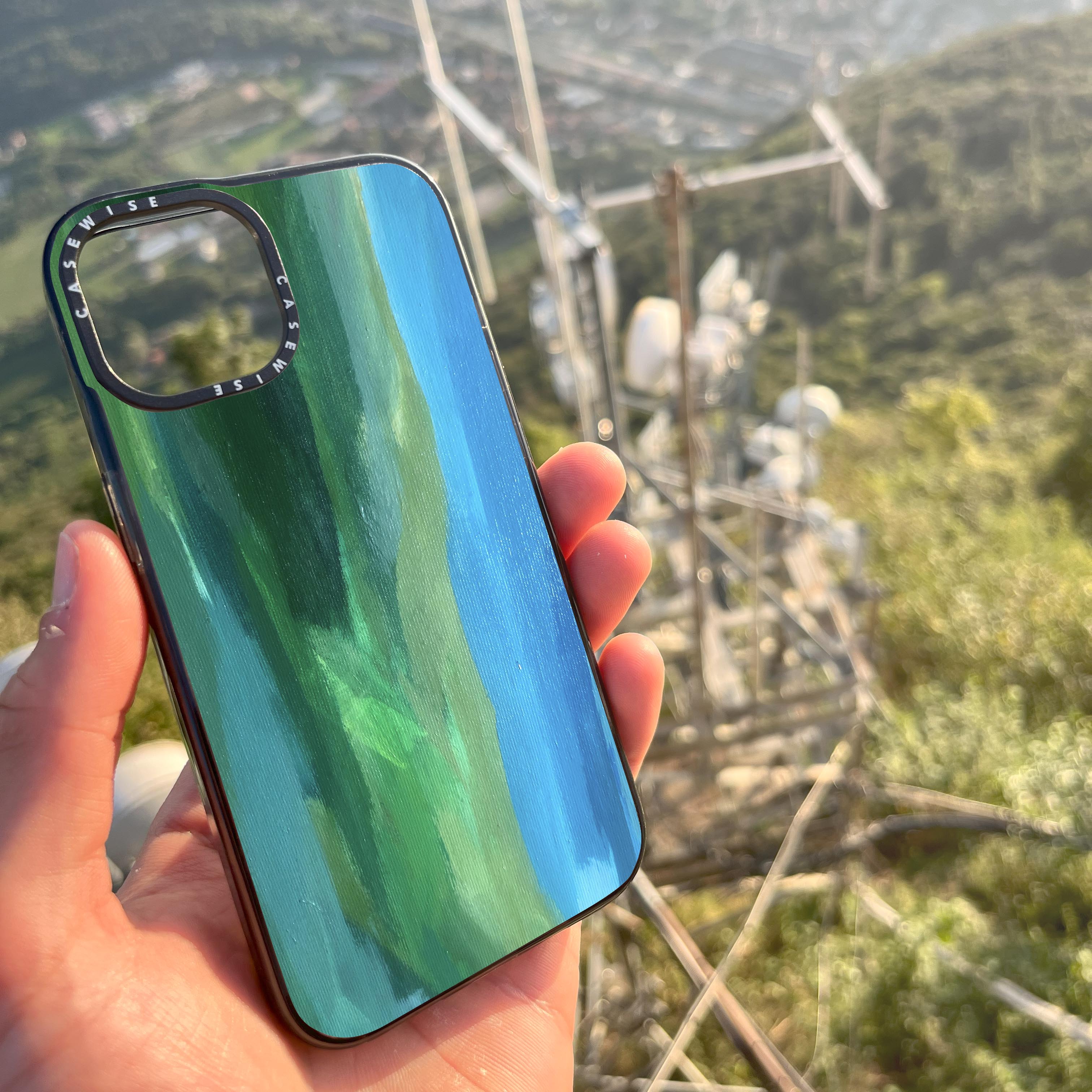 Green with blue - Case