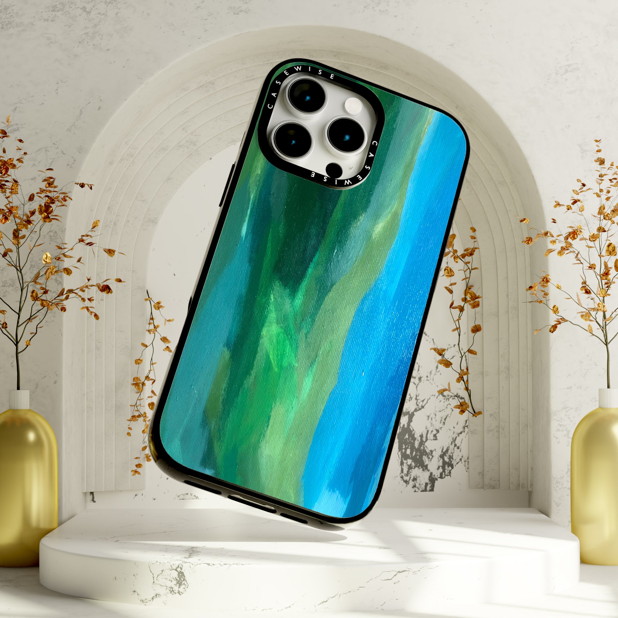 Green with blue - Case
